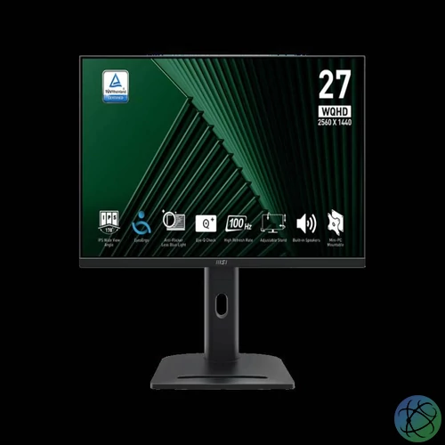 MSI PRO MP275QPG - 27" IPS QHD 100Hz PIVOT monitor, fekete