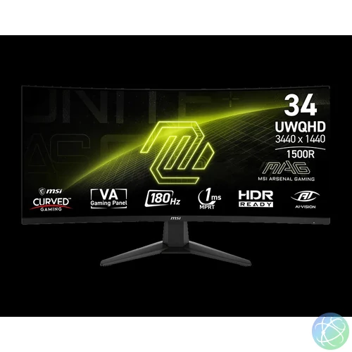 MSI MAG 346CQ - 34" WQHD VA 180Hz ívelt monitor, fekete