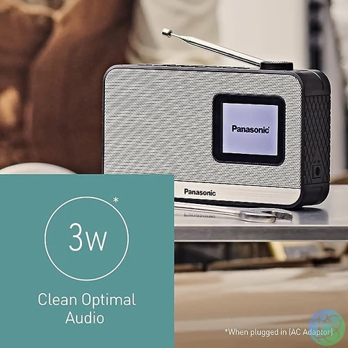 Panasonic RF-D15EG-K Hordozható DAB+ rádió Bluetooth®-kapcsolattal