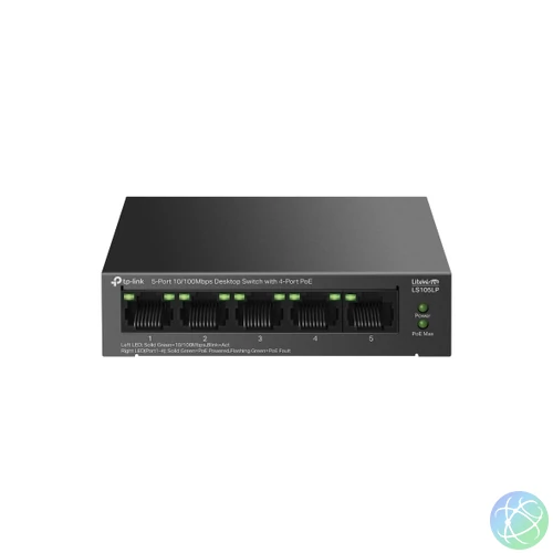 TP-LINK LS105LP 5-Port 10/100Mbps Desktop Switch with 4-Port PoE