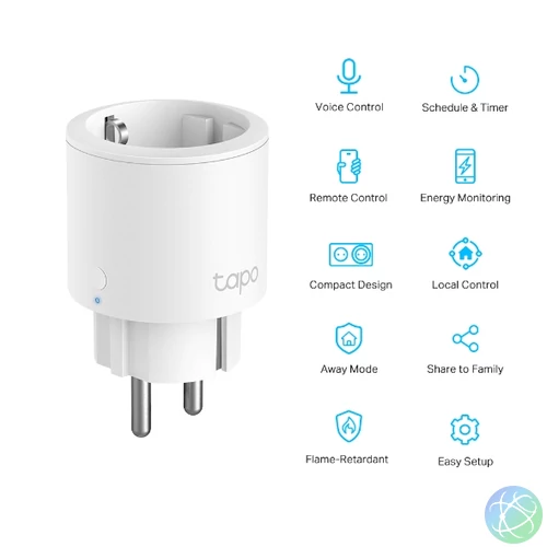 TP-LINK Tapo P115 Mini Okos Wi-Fi Konnektor, Energia figyeléssel