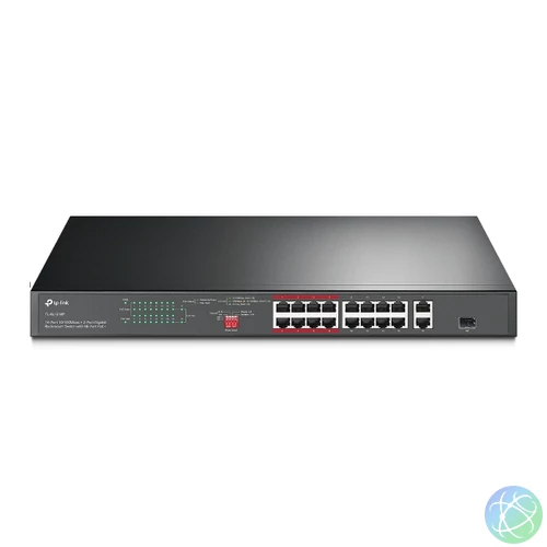 TP-LINK TL-SL1218P 16-Port 10/100Mbps + 2-Port Gigabit Rackmount Switch