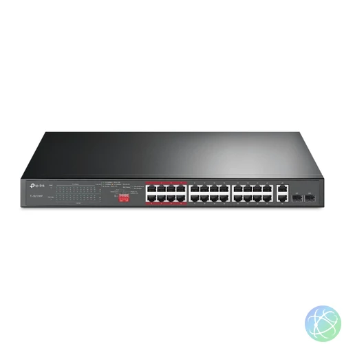 TP-LINK TL-SL1226P 24-Port 10/100Mbps + 2-Port Gigabit Unmanaged PoE+ Switch