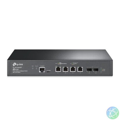 TP-LINK TL-SX3206HPP JetStream 6-Port 10GE L2+ Menedzselhető switch 4-Port PoE++