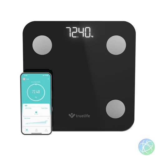 TrueLife FitScale W1 BT Black Okosmérleg Fekete
