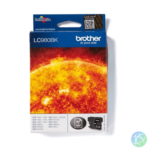 Brother LC980BK tintapatron 1 db Eredeti Fekete