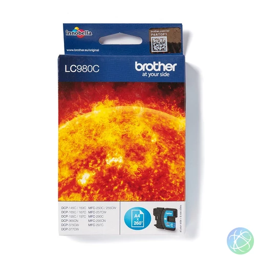 Brother LC980C tintapatron 1 db Eredeti Cián