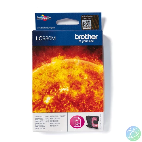 Brother LC980M tintapatron 1 db Eredeti Magenta