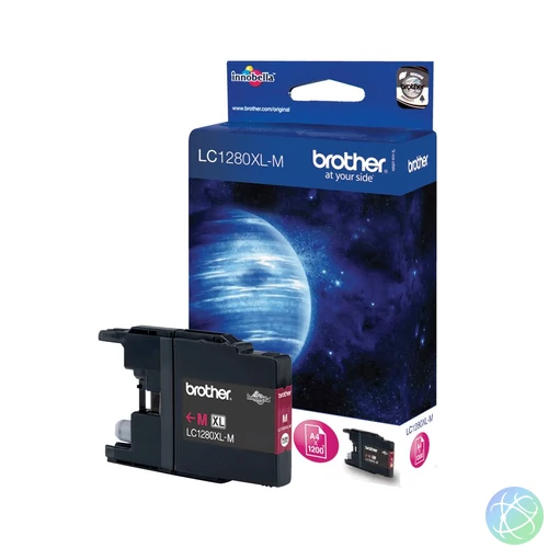 Brother LC1280XLM tintapatron 1 db Eredeti Nagy (XL) kapacitású Magenta