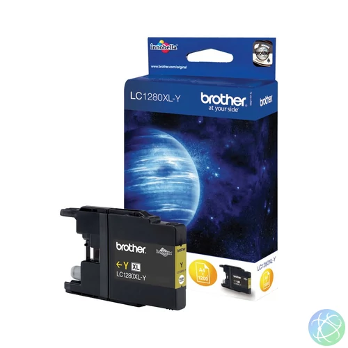 Brother LC1280XLY tintapatron 1 db Eredeti Nagy (XL) kapacitású Sárga