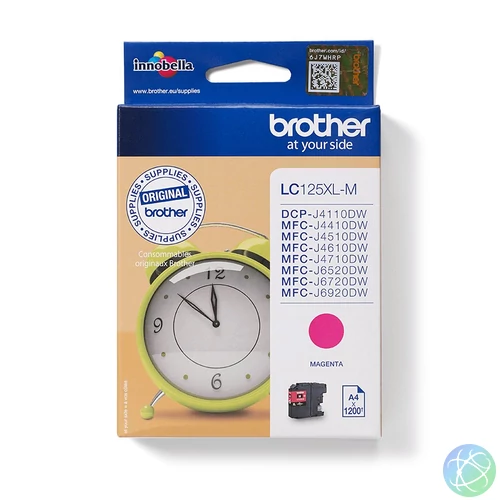Brother LC125XLM tintapatron 1 db Eredeti Extra (szuper) kapacitású Magenta