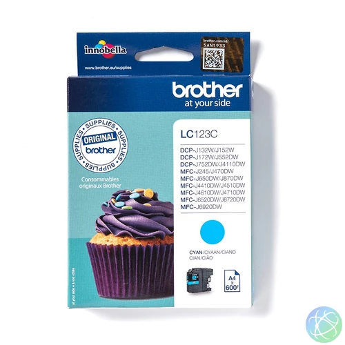 Brother LC123C tintapatron 1 db Eredeti Cián