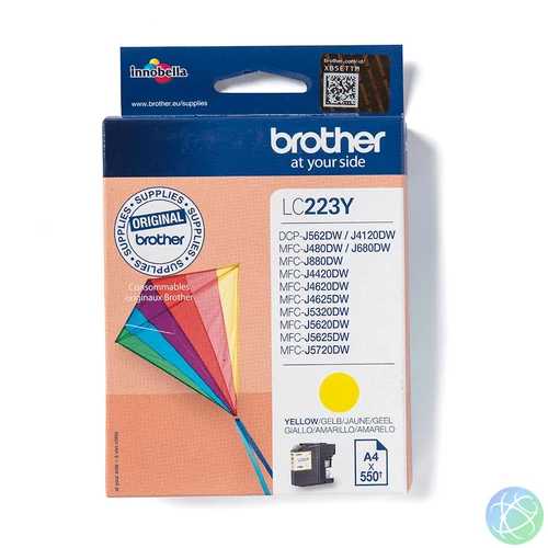 Brother LC223Y tintapatron 1 db Eredeti Sárga