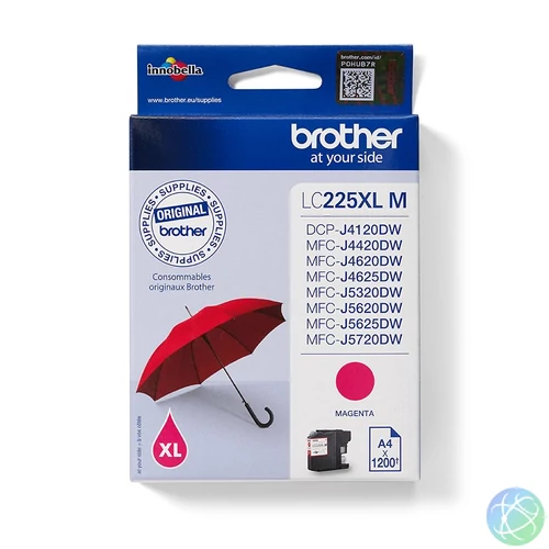 Brother LC225XLM tintapatron 1 db Eredeti Magenta