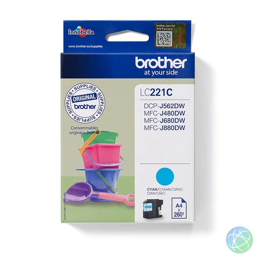 Brother LC221C tintapatron 1 db Eredeti Cián