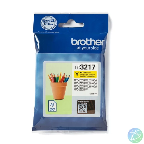 Brother LC3217Y tintapatron 1 db Eredeti Sárga