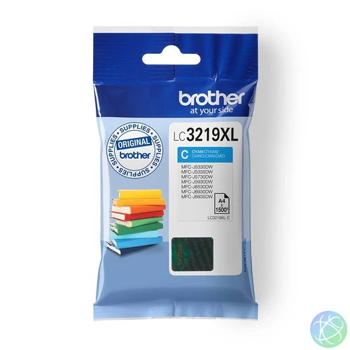 Brother LC3219XLC tintapatron 1 db Eredeti Nagy (XL) kapacitású Cián