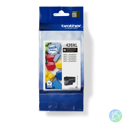 Brother LC-426XLBK tintapatron 1 db Eredeti Nagy (XL) kapacitású Fekete