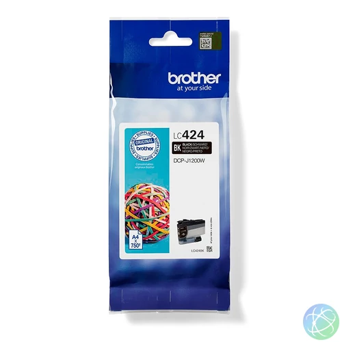 Brother LC424BK tintapatron 1 db Eredeti Fekete