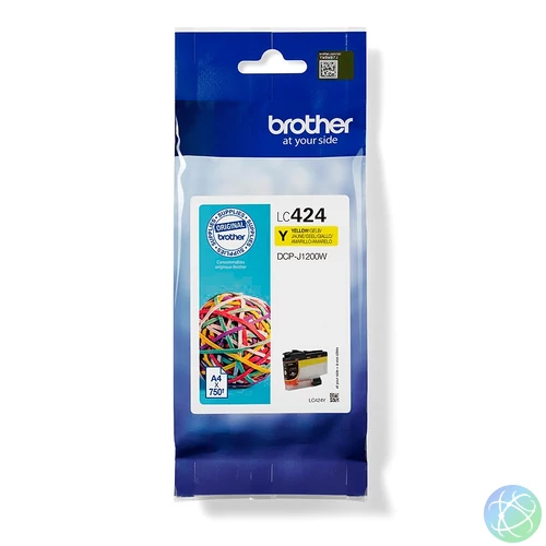 Brother LC424Y tintapatron 1 db Eredeti Sárga