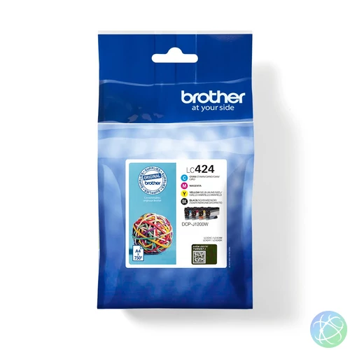 Brother LC424VAL tintapatron 4 db Eredeti Fekete, Cián, Magenta, Sárga
