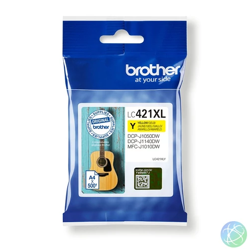 Brother LC-421XLY tintapatron 1 db Eredeti Nagy (XL) kapacitású Sárga