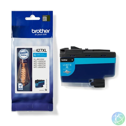 Brother LC-427XLC tintapatron 1 db Eredeti Nagy (XL) kapacitású Cián