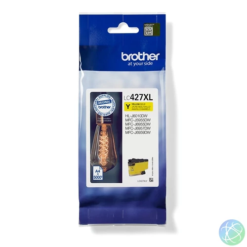 Brother LC-427XLY tintapatron 1 db Eredeti Nagy (XL) kapacitású Sárga