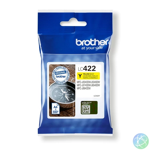 Brother LC-422Y tintapatron 1 db Eredeti Sárga