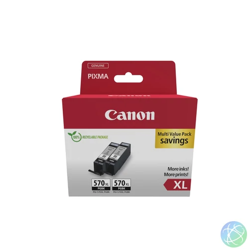Canon 0318C010 tintapatron 2 db Eredeti Nagy (XL) kapacitású Fekete