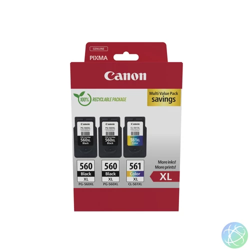 Canon 3712C009 tintapatron 3 db Eredeti Nagy (XL) kapacitású Fekete, Cián, Magenta, Sárga