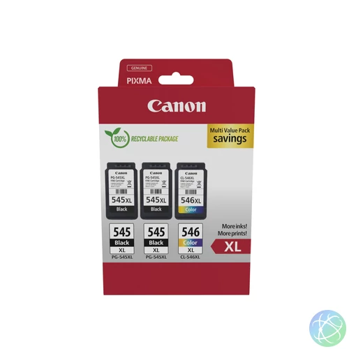 Canon 8286B013 tintapatron 3 db Eredeti Nagy (XL) kapacitású Fekete, Cián, Magenta, Sárga