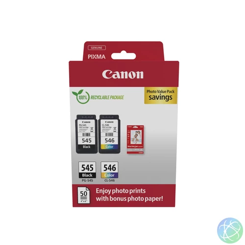 Canon 8287B008 tintapatron 2 db Eredeti Fekete, Cián, Magenta, Sárga