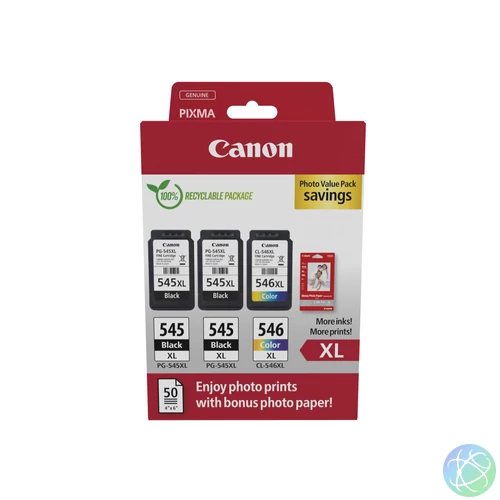 Canon 8286B015 tintapatron 3 db Eredeti Nagy (XL) kapacitású Fekete, Cián, Magenta, Sárga