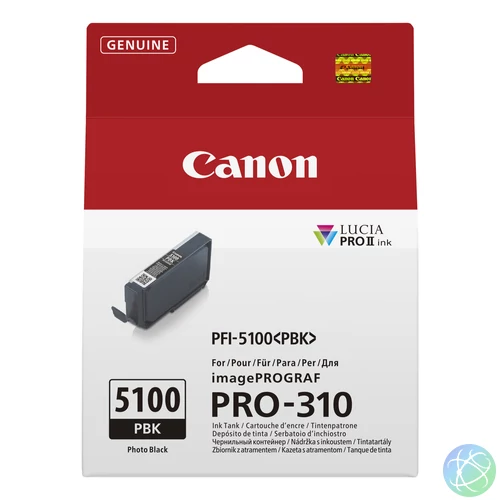Canon PFI-5100 PBK tintapatron 1 db Eredeti Fotó fekete