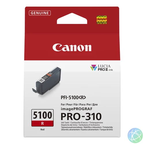Canon PFI-5100 R tintapatron 1 db Eredeti Vörös
