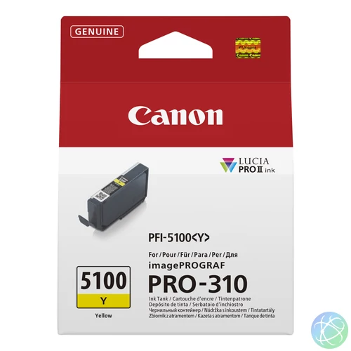 Canon PFI-5100 Y tintapatron 1 db Eredeti Sárga