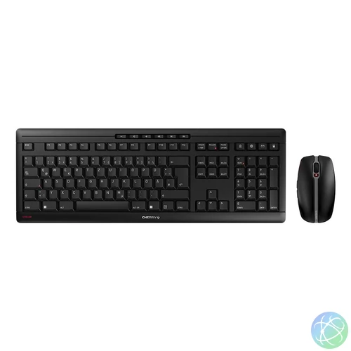 CHERRY Stream Desktop billentyűzet Egér mellékelve Irodai Vezeték nélküli RF QWERTZ Német Fekete