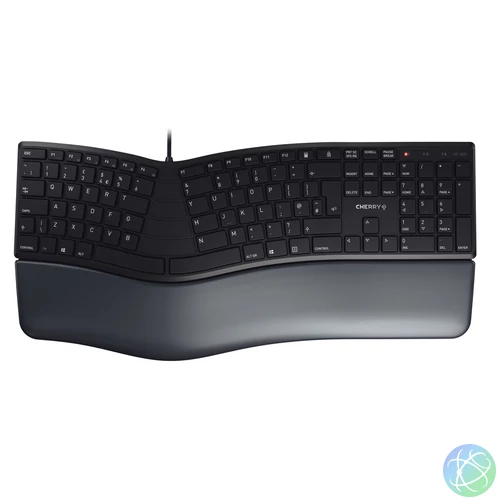CHERRY KC 4500 ERGO billentyűzet Univerzális USB QWERTY Brit angol Fekete