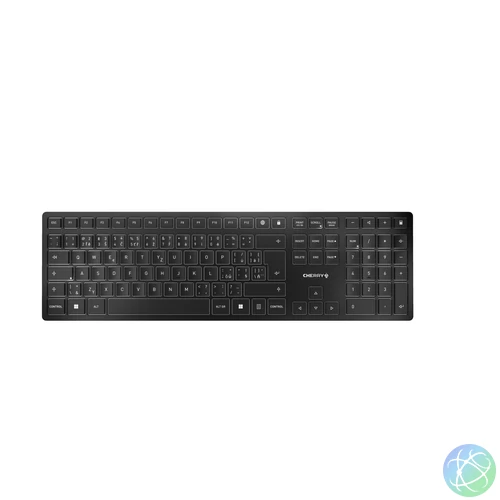 CHERRY KW 9100 SLIM billentyűzet Univerzális RF vezeték nélküli + Bluetooth Fekete