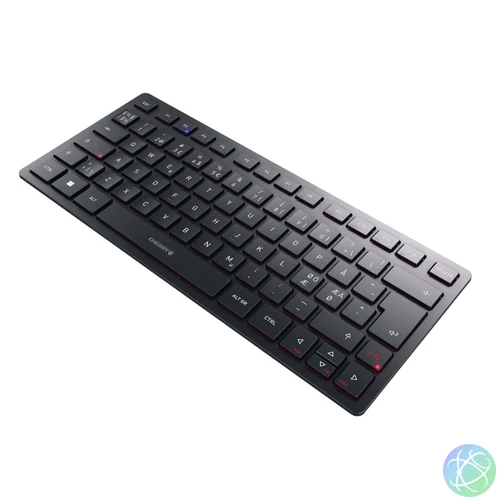 CHERRY KW 9200 MINI billentyűzet Univerzális USB + RF Wireless + Bluetooth QWERTY Északi Fekete