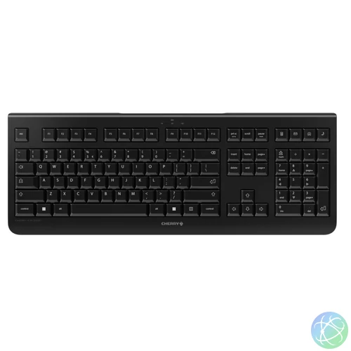 CHERRY KW 3000 billentyűzet Univerzális Vezeték nélküli RF QWERTY Nemzetközi amerikai Fekete