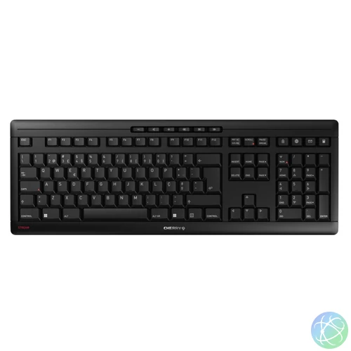CHERRY STREAM KEYBOARD WIRELESS billentyűzet Univerzális Vezeték nélküli RF QWERTY Portugál Fekete