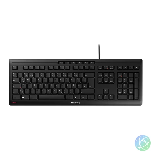 CHERRY STREAM billentyűzet Otthoni/irodai USB QWERTY Portugál Fekete, Szürke
