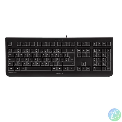 CHERRY KC 1000 billentyűzet Irodai USB QWERTY Spanyol Fekete