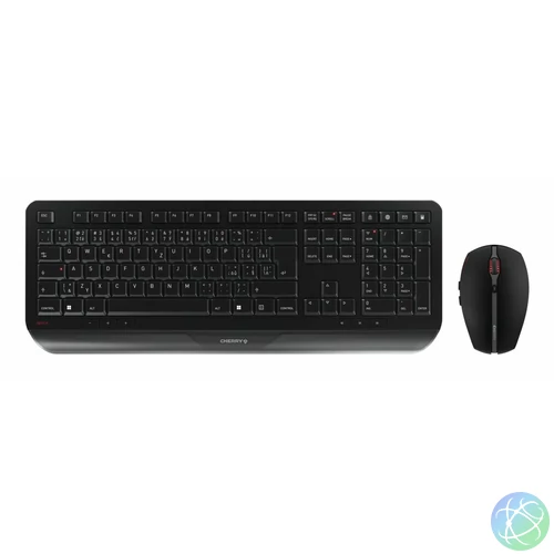 CHERRY JD-7000CS-2 billentyűzet Egér mellékelve Otthoni/irodai Vezeték nélküli RF QWERTZ Cseh, Szlovák Fekete