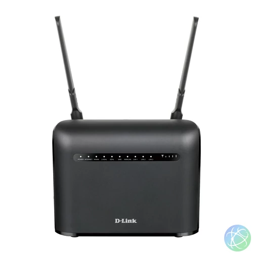 D-Link AC1200 vezetéknélküli router Gigabit Ethernet Kétsávos (2,4 GHz / 5 GHz) 4G Fekete