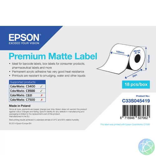 Epson Premium, 102mm x 35m, 163 g/m2