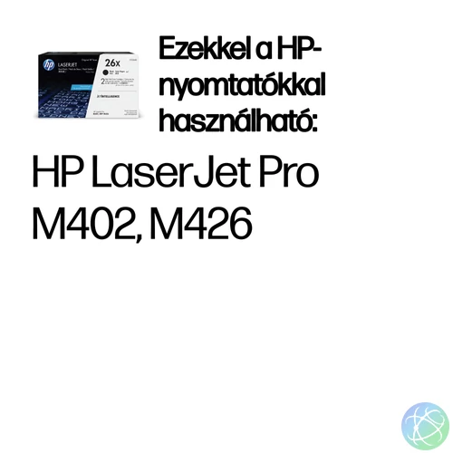 HP 26X 2 darabos nagy kapacitású fekete eredeti LaserJet tonerkazetta