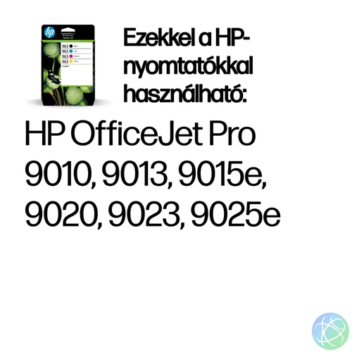 HP 963 4 darabos fekete/cián/bíbor/sárga eredeti tintapatroncsomag